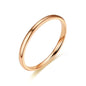 Ing Style Light Luxury Design Sense 2mm Titanium Steel Fine Ring Female Niche Vegetarian Circle Light Surface Couple Ring