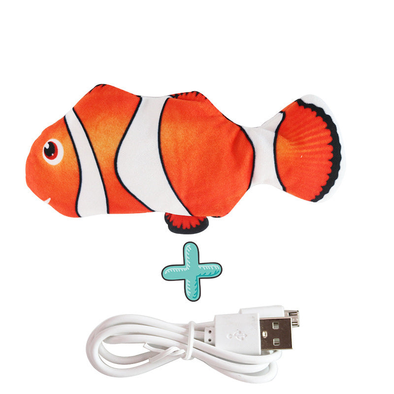 Cat USB Charger Toy Fish Interactive Electric floppy Fish Cat toy Realistic Pet Cats Chew Bite Toys Pet Supplies Cats dog toy