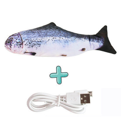 Cat USB Charger Toy Fish Interactive Electric floppy Fish Cat toy Realistic Pet Cats Chew Bite Toys Pet Supplies Cats dog toy