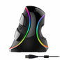 Souris de jeu verticale ergonomique Delux M618 PLUS 6 boutons 4000 DPI RGB filaire/sans fil pour ordinateur portable PC 