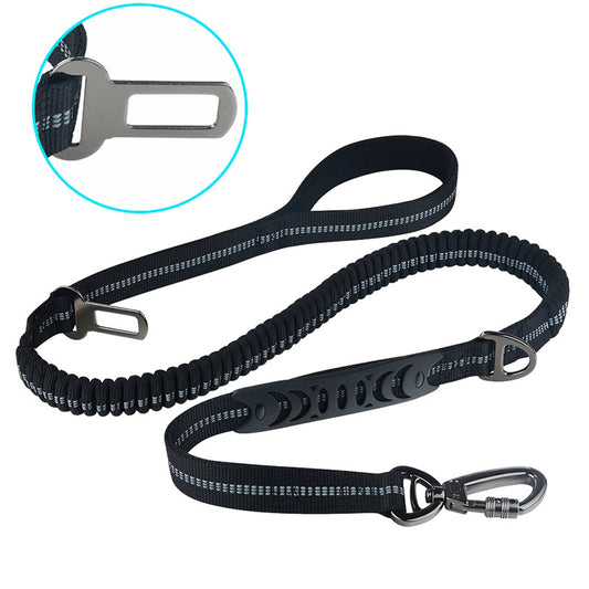 Nouvelle ceinture de sécurité pour chien de compagnie, corde réfléchissante antidéflagrante, laisse pour chien de taille moyenne et grande, rouge