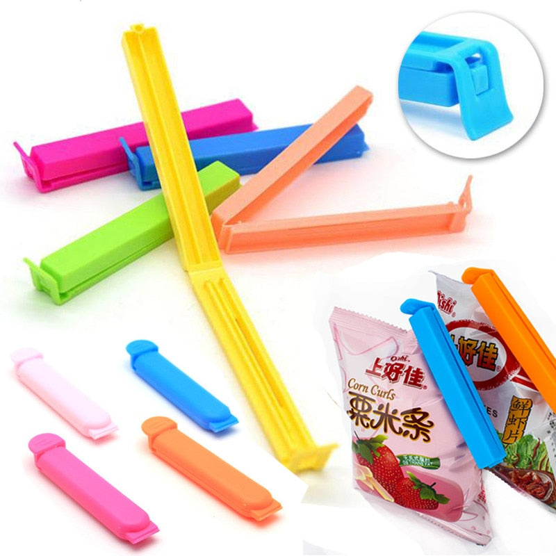 20/10Pcs Portable New Kitchen Storage Food Snack Seal Sealing Bag Clips Sealer Clamp Plastic Tool Kitchen Accessories Wholesale