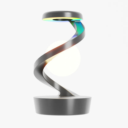 Floating and Spinning in Air with LED Moon Lamp RGB Floating Moon Table Lamp with Wireless Phone Charger for Office Bedroom Home