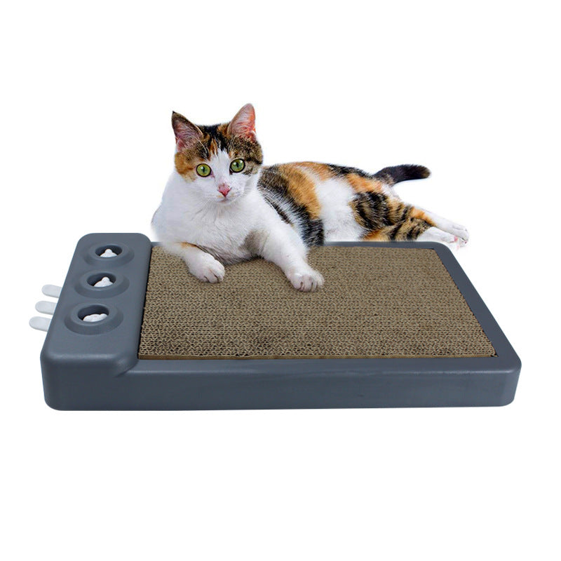 Planche à gratter pour chat Jouet pour chat Fonction papier ondulé pour soulager l'ennui Fournitures pour animaux de compagnie Planche à griffes pour chat Tapis roulant pour chat 