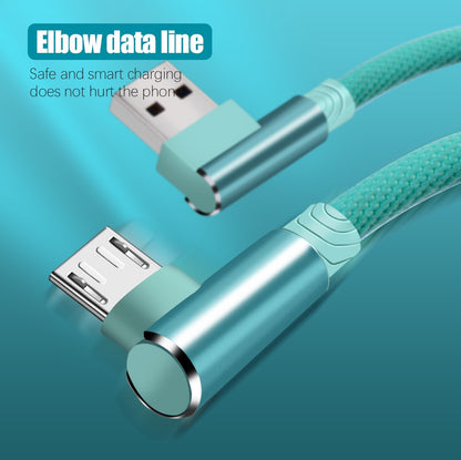 Double bend fast charging mobile data cable suitable for IOS Android Type-C 90 degree right angle mobile game charging cable