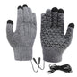 Gants chauffants électriques épais Gants chauffants électriques tricotés USB