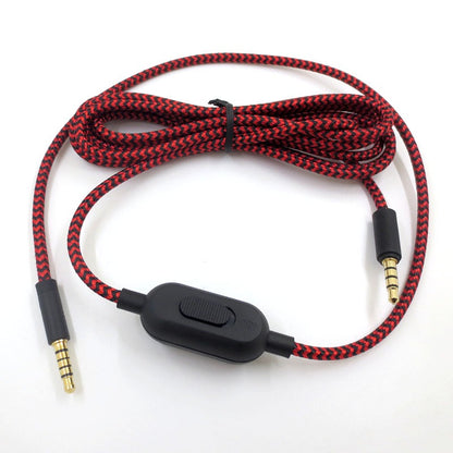 Audio cable suitable for Logitech GPRO X G233 G433 Alpha Red Black Braided Gaming Earphone Cable