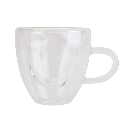 Heart-Shaped Double-Layer Glass Mug - Heat Resistant Tea & Coffee Cup