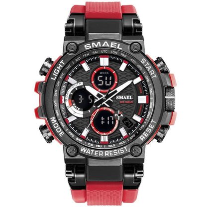 SMEAL 1803 Herren Sportuhren Digital Doppelzeit Chronograph Uhr Herren LED Chronometre Wochenanzeige Armbanduhren Montre Homme Stunde