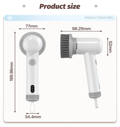 Nouvelle brosse de nettoyage électrique sans fil pour travaux ménagers, cuisine, vaisselle, baignoire, carrelage, brosse de nettoyage professionnelle