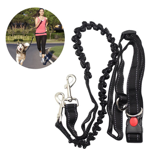 Adjustable Hand Free Dog Leash for Dog Pet Walking Running Jogging Lead Waist Belt Chest Strap