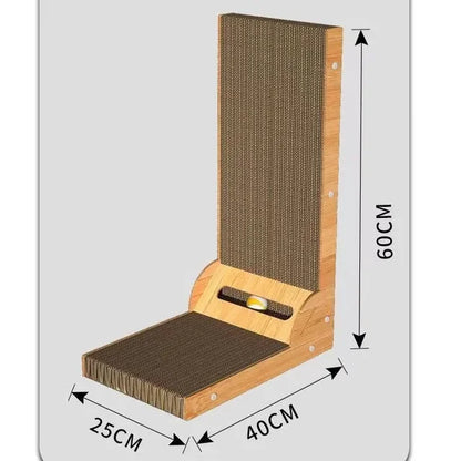 Meubles Arbre à chat en forme de L Planche à gratter pour chat Grattoirs pour chat résistants à l'usure Jouets pour griffes de meulage pour entraînementGriffoir pour chat