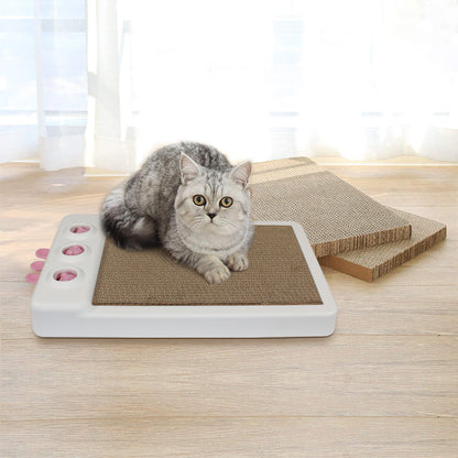 Planche à gratter pour chat Jouet pour chat Fonction papier ondulé pour soulager l'ennui Fournitures pour animaux de compagnie Planche à griffes pour chat Tapis roulant pour chat 