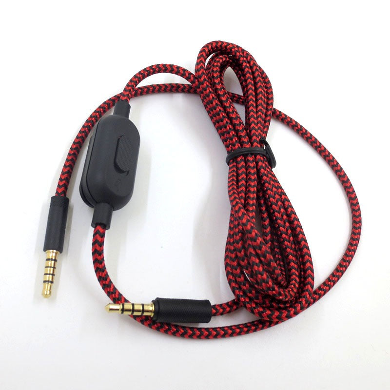 Audio cable suitable for Logitech GPRO X G233 G433 Alpha Red Black Braided Gaming Earphone Cable