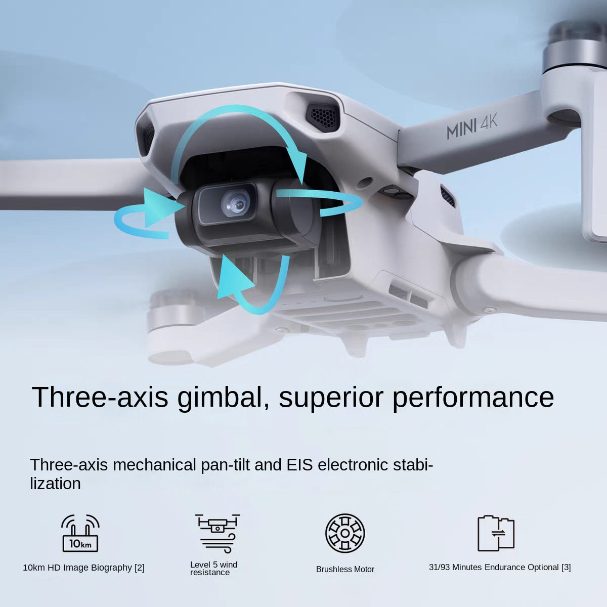 DJI Mini 4K Ultra HD Mini-Drohnenkapitän mit intelligenter Reichweitenaufnahme und ferngesteuertem Flugzeug