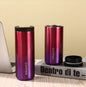 Simple stainless steel insulated cup Direct drinking vehicle mounted Coffee bottle Color water cup Double vacuum handy cup