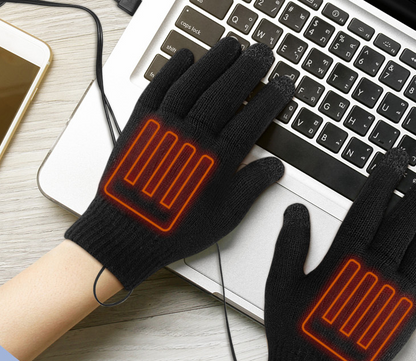 Gants chauffants électriques épais Gants chauffants électriques tricotés USB