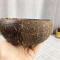 Old Coconut Shell Bowl Breakfast Oatmeal Bowl Coconut Shell Tableware Sugar Water Light Food Container Fruit Shake Salad Bowl