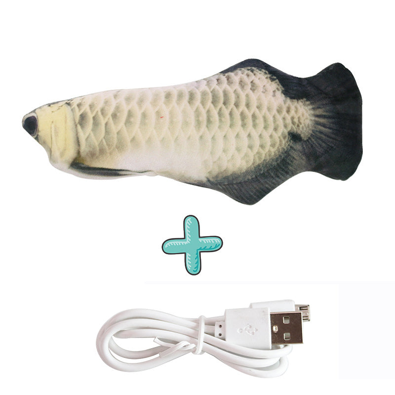 Cat USB Charger Toy Fish Interactive Electric floppy Fish Cat toy Realistic Pet Cats Chew Bite Toys Pet Supplies Cats dog toy