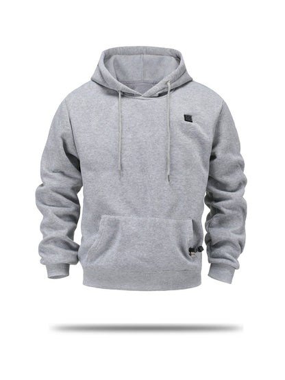 Sweat-shirt chauffant à capuche pour homme, sweat-shirt chauffant USB, chauffage électrique extérieur chaud