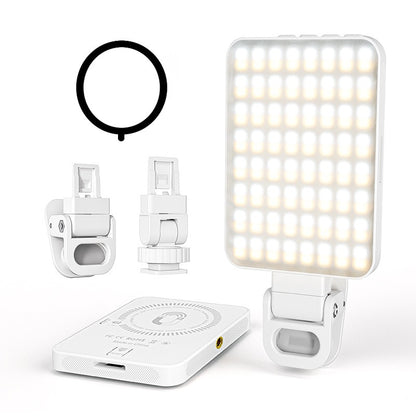 Lumière de remplissage magnétique LED pour vidéoconférence, téléphone, appareil photo, photographie, diffusion en direct, lampe de poche