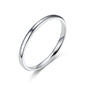 Ing Style Light Luxury Design Sense 2mm Titanium Steel Fine Ring Female Niche Vegetarian Circle Light Surface Couple Ring