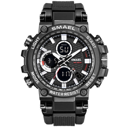 SMEAL 1803 Herren Sportuhren Digital Doppelzeit Chronograph Uhr Herren LED Chronometre Wochenanzeige Armbanduhren Montre Homme Stunde