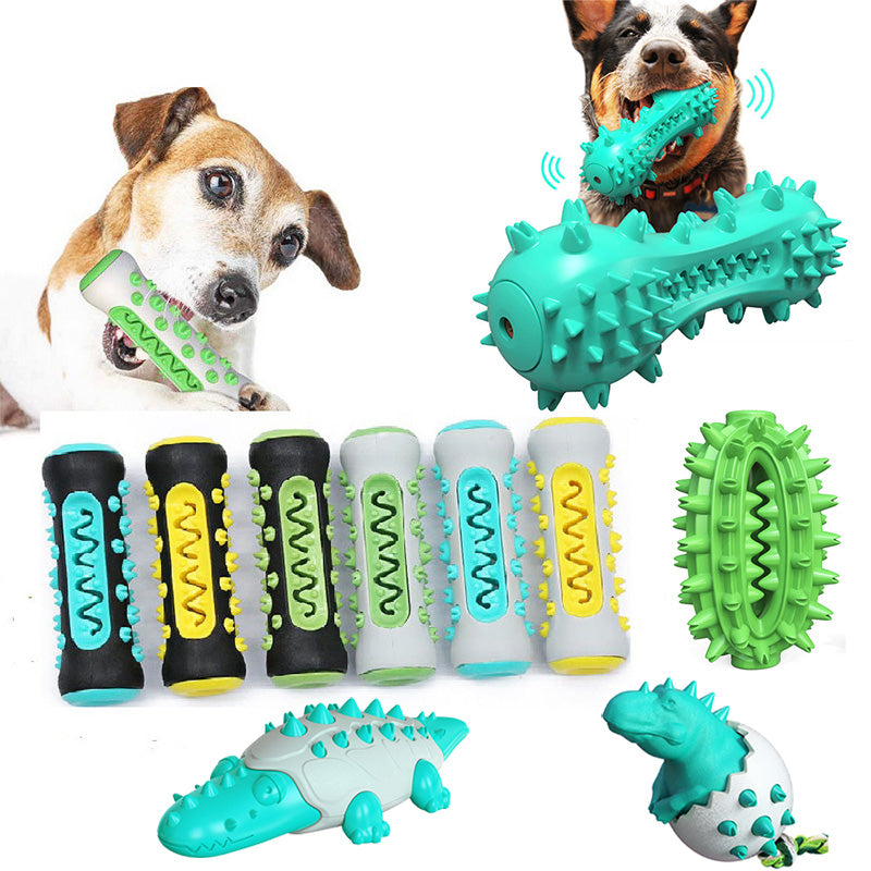 Jouets pour chiens molaires à grande morsure Brosse à dents pour chiens molaires pour petits, moyens et grands chiens Jouets pour chiens dorés