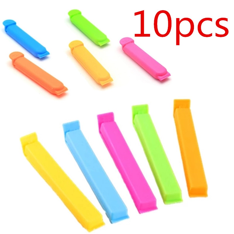 20/10Pcs Portable New Kitchen Storage Food Snack Seal Sealing Bag Clips Sealer Clamp Plastic Tool Kitchen Accessories Wholesale