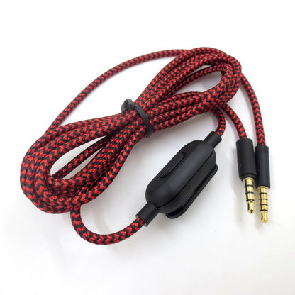 Audio cable suitable for Logitech GPRO X G233 G433 Alpha Red Black Braided Gaming Earphone Cable