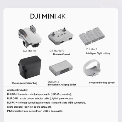 DJI Mini 4K Ultra HD Mini-Drohnenkapitän mit intelligenter Reichweitenaufnahme und ferngesteuertem Flugzeug