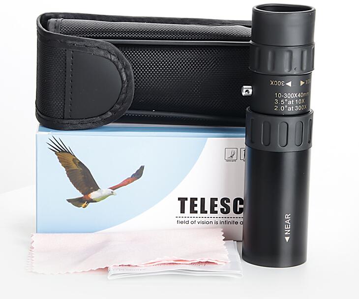 Télescope monoculaire militaire tactique d'extérieur en métal 10-300 Zoom monoculaire Camp Randonnée Chasse Pêche Outil de poche