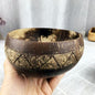 Old Coconut Shell Bowl Breakfast Oatmeal Bowl Coconut Shell Tableware Sugar Water Light Food Container Fruit Shake Salad Bowl