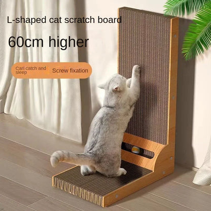 Meubles Arbre à chat en forme de L Planche à gratter pour chat Grattoirs pour chat résistants à l'usure Jouets pour griffes de meulage pour entraînementGriffoir pour chat