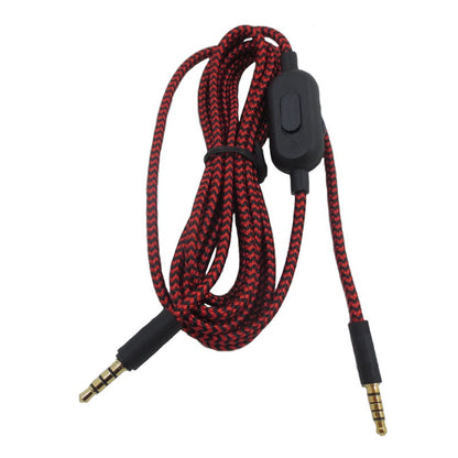 Audio cable suitable for Logitech GPRO X G233 G433 Alpha Red Black Braided Gaming Earphone Cable