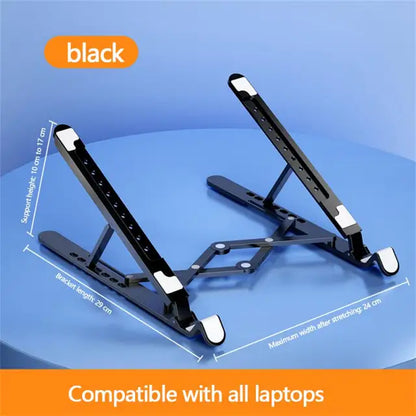 Foldable Laptop Holder For Macbook Tablet Notebook Stand Table Cooling Pad Bracket With Radiator Silent Fan Laptop Accessor