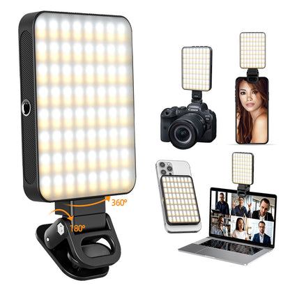 Lumière de remplissage magnétique LED pour vidéoconférence, téléphone, appareil photo, photographie, diffusion en direct, lampe de poche