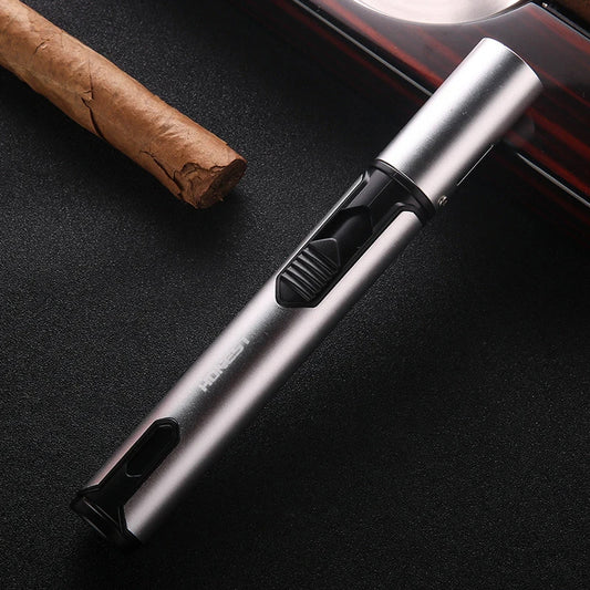 Metal Windproof Lighter Butane Jet Flame Lighter Cigarette Cigar Accessories Kitchen Cooking BBQ Outdoor Gadgets