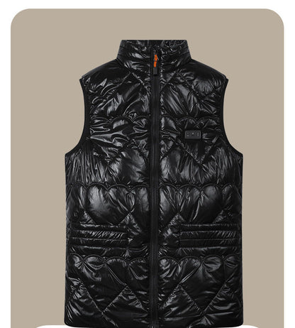 Intelligent heating vest, electric heating suit, heated and warm down cotton clip, constant temperature charging vest