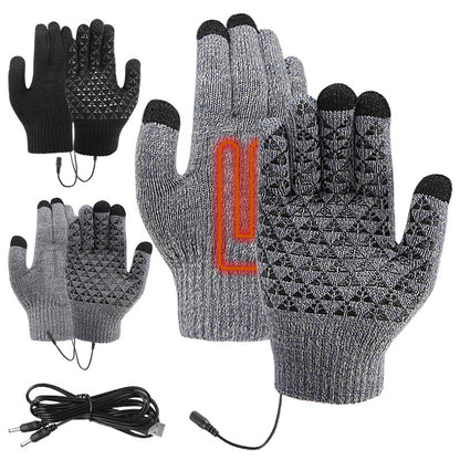 Gants chauffants électriques épais Gants chauffants électriques tricotés USB