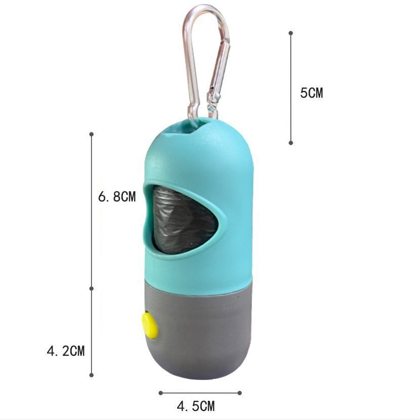 Distributeur multifonctionnel de sacs poubelles pour animaux de compagnie à LED avec lumière pour chats et chiens, sac de toilette, produit de nettoyage de pilules