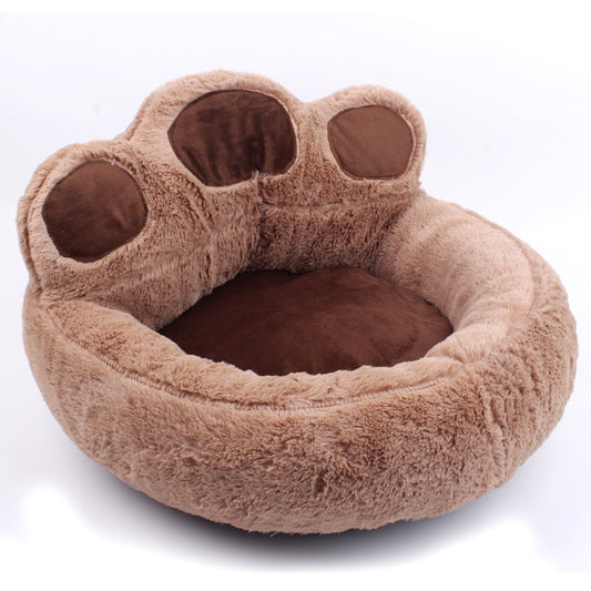 Dog House Cat House Pet Supplies Autumn and Winter Warm and Comfortable Bear Paw Pet House Dog Mat