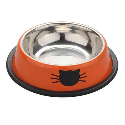 Pet Product Dog Cat Food Bowls Stainless Steel Anti-skid Dogs Cats Water Bowl Pets Drinking Feeding Bowls Tools Pet Supplies - PrimeDiscount